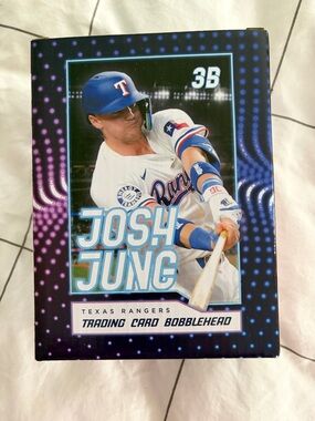 Josh Jung Texas Rangers Blue Kids Trading Card Bobblehead